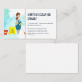 Schoonmaakdiensten | Dienstmeid met dweil Visitekaartje (Voorkant / Achterkant)