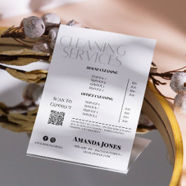 Schoonmaakdiensten Dienstmeid Prijs Zwart En Wit Flyer