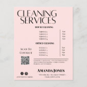 Schoonmaakdiensten Dienstmeid Roze Pastel Flyer (Voorkant)