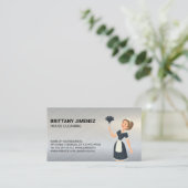 Schoonmaakdiensten | Dienstmeid Stof afnemen Visitekaartje (Staand voorkant)