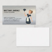 Schoonmaakdiensten | Dienstmeid Stof afnemen Visitekaartje (Voorkant / Achterkant)
