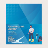 Schoonmaakdiensten | Drukwasreiniger Visitekaartje (Buitenkant ongevouwen)