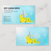 Schoonmaakdiensten | Dweil emmer | Schoonmaker Visitekaartje (Voorkant / Achterkant)