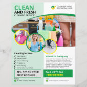 Schoonmaakdiensten Flyer Sjabloon (Voorkant)