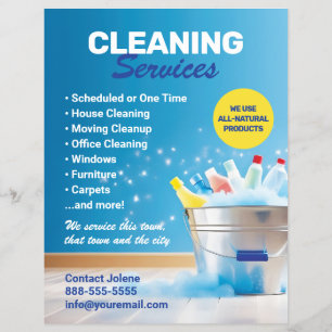 Schoonmaakdiensten Flyer Sjabloon