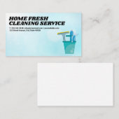 Schoonmaakdiensten | Gereedschap in een emmer rein Visitekaartje (Voorkant / Achterkant)