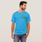 Schoonmaakdiensten Groen Logo Monogram Custom Blau T-shirt (Voorkant volledig)