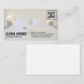 Schoonmaakdiensten | Hotel Slaapkamer | QR Code Visitekaartje (Voorkant / Achterkant)