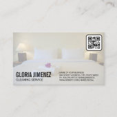 Schoonmaakdiensten | Hotel Slaapkamer | QR Code Visitekaartje (Voorkant)