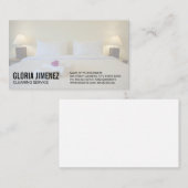 Schoonmaakdiensten | Hotel slaapkamer Visitekaartje (Voorkant / Achterkant)