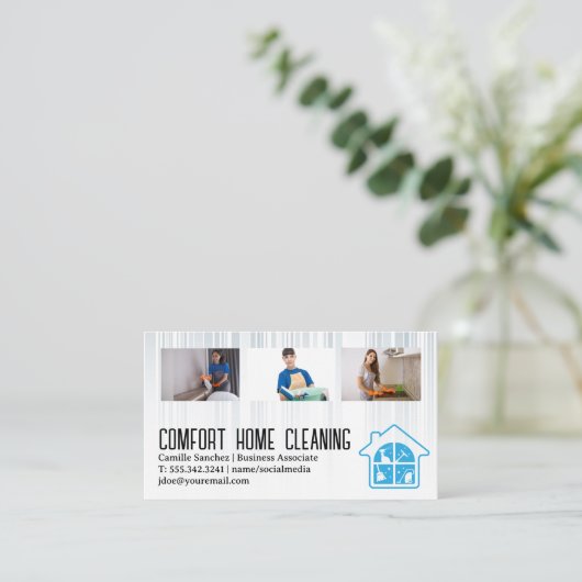 Schoonmaakdiensten | Hotelmedewerkers | Schoonmaak Visitekaartje (Staand voorkant)