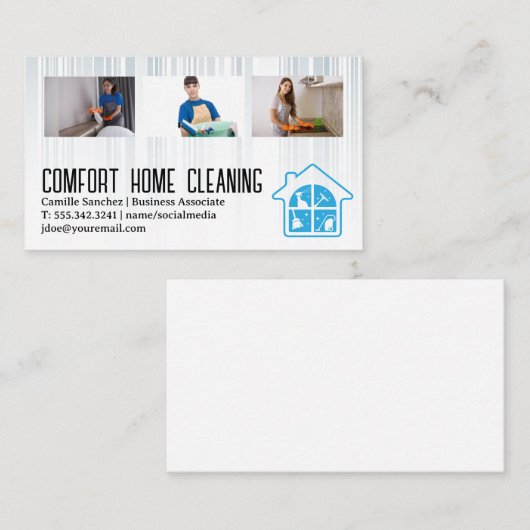 Schoonmaakdiensten | Hotelmedewerkers | Schoonmaak Visitekaartje (Voorkant / Achterkant)