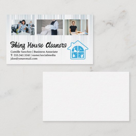 Schoonmaakdiensten | Hotelmedewerkers Visitekaartje (Voorkant / Achterkant)