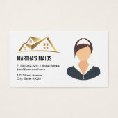 Schoonmaakdiensten | House Gold Logo Visitekaartje (Voorkant)