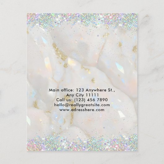 Schoonmaakdiensten House Keeping Glitter Opal Ston Flyer (Achterkant)