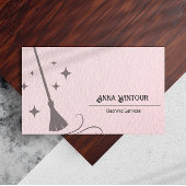 Schoonmaakdiensten Housekeeper QR Code Blush Roze Visitekaartje