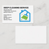 Schoonmaakdiensten | Huis Bezem Logo Visitekaartje (Voorkant / Achterkant)