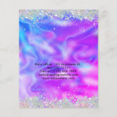 Schoonmaakdiensten Huis houden Holografisch Paarse Flyer (Achterkant)