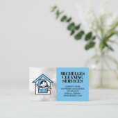 Schoonmaakdiensten | Huis Schoonmaak Logo Visitekaartje (Staand voorkant)