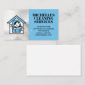 Schoonmaakdiensten | Huis Schoonmaak Logo Visitekaartje (Voorkant / Achterkant)