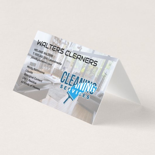 Schoonmaakdiensten | Huis schoonmaken Kaart (Voorkant)