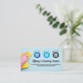 Schoonmaakdiensten | Huis zeepbellen Visitekaartje (Staand voorkant)