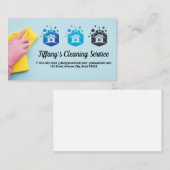 Schoonmaakdiensten | Huis zeepbellen Visitekaartje (Voorkant / Achterkant)