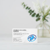 Schoonmaakdiensten | huishoudelijk werk visitekaartje (Staand voorkant)