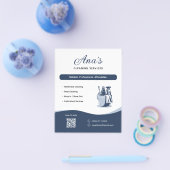 Schoonmaakdiensten Huishoudelijke Hulp Blauwe QR C Flyer (Enkel)