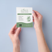 Schoonmaakdiensten Huishoudelijke hulp Groene QR-c Flyer (Hand)