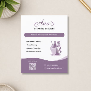Schoonmaakdiensten Huishoudelijke Hulp Mauve QR Co Flyer