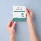 Schoonmaakdiensten Huishoudelijke Hulp Teal Promot Flyer (Hand)