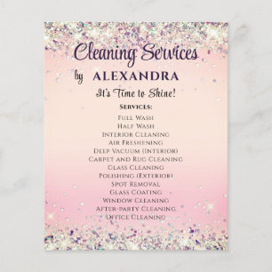 Schoonmaakdiensten Huishouding Elegant Glitter Flyer
