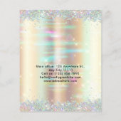 Schoonmaakdiensten Huishouding Gouden Glitters Flyer (Achterkant)