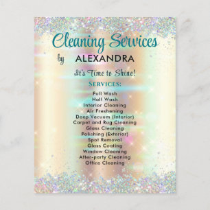 Schoonmaakdiensten Huishouding Gouden Glitters Flyer