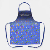 Schoonmaakdiensten Iconen blauw Schort (Voorkant)