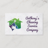 Schoonmaakdiensten in huis visitekaartje (Voorkant)
