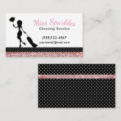 Schoonmaakdiensten in verband met spinkoppen visitekaartje (Voorkant / Achterkant)
