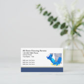 Schoonmaakdiensten Kantoor Home Visitekaartjes (Staand voorkant)