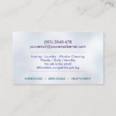 Schoonmaakdiensten - Kleurrijke Bloemenkunst Visitekaartje (Achterkant)