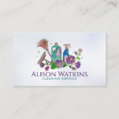 Schoonmaakdiensten - Kleurrijke Bloemenkunst Visitekaartje (Voorkant)