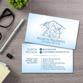 Schoonmaakdiensten - Line Art Visitekaartje