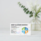 Schoonmaakdiensten Logo | Bubbles Achtergrond Visitekaartje (Staand voorkant)