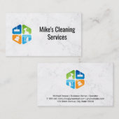 Schoonmaakdiensten Logo | Huis Schoonmaak Visitekaartje (Voorkant / Achterkant)