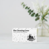 Schoonmaakdiensten Logo | patroon van reinigingsel Visitekaartje (Staand voorkant)