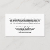 Schoonmaakdiensten Logo | patroon van reinigingsel Visitekaartje (Achterkant)