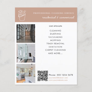 Schoonmaakdiensten Logo Zakelijke Promotie Modern Flyer