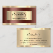 Schoonmaakdiensten Maid House Keeping Gold Brown Visitekaartje (Voorkant / Achterkant)