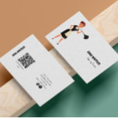 Schoonmaakdiensten Maid illustratie minimalistisch Visitekaartje