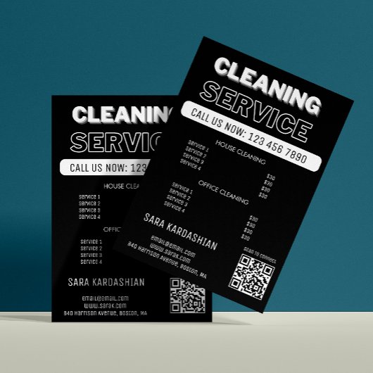 Schoonmaakdiensten Maid Price Scan om te verbinden Flyer